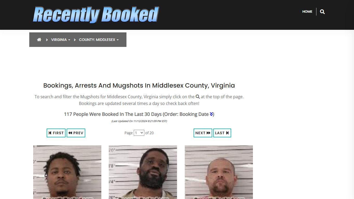 Bookings, Arrests and Mugshots in Middlesex County, Virginia