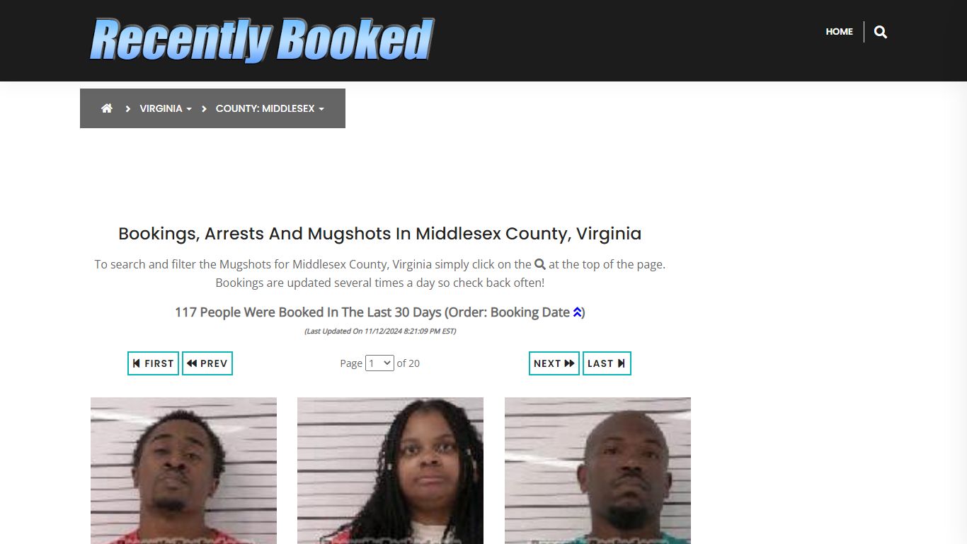 Bookings, Arrests and Mugshots in Middlesex County, Virginia