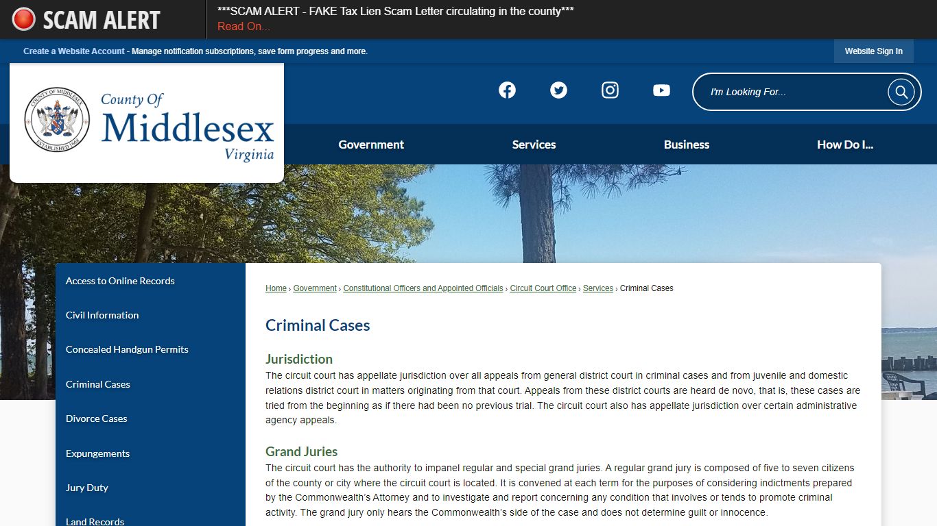 Criminal Cases | Middlesex County, VA