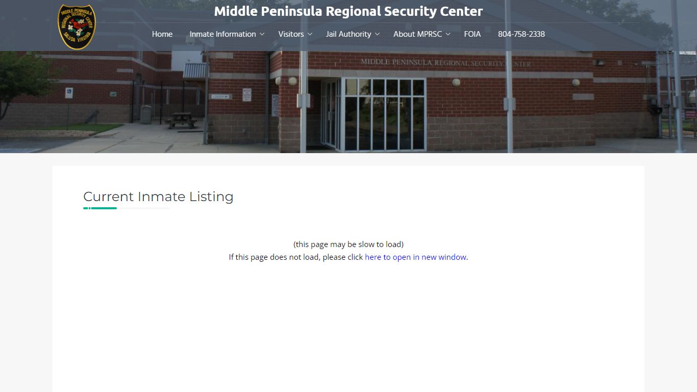 Current Inmate Listing – MPRSC